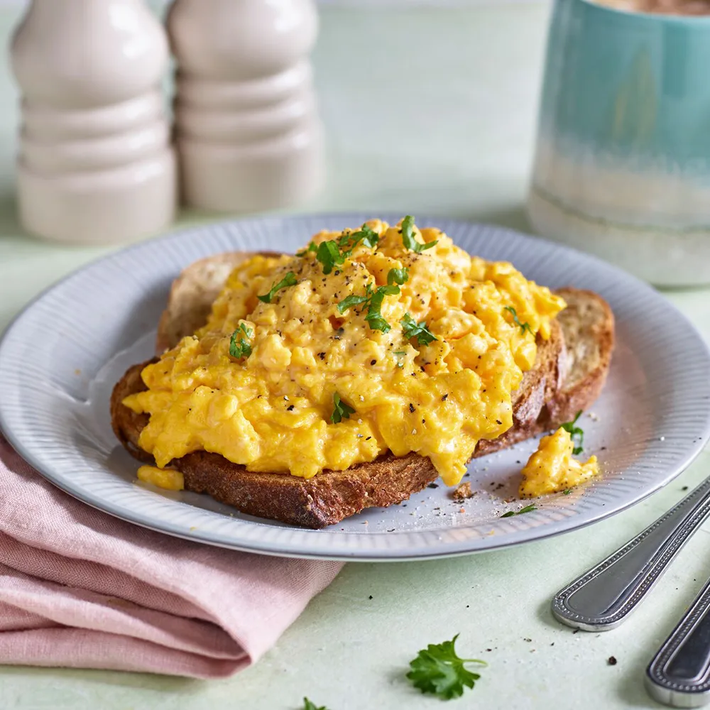 3 Scrambled Eggs on Toast