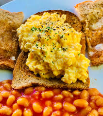 Kids Scrambled Egg Beans Toast