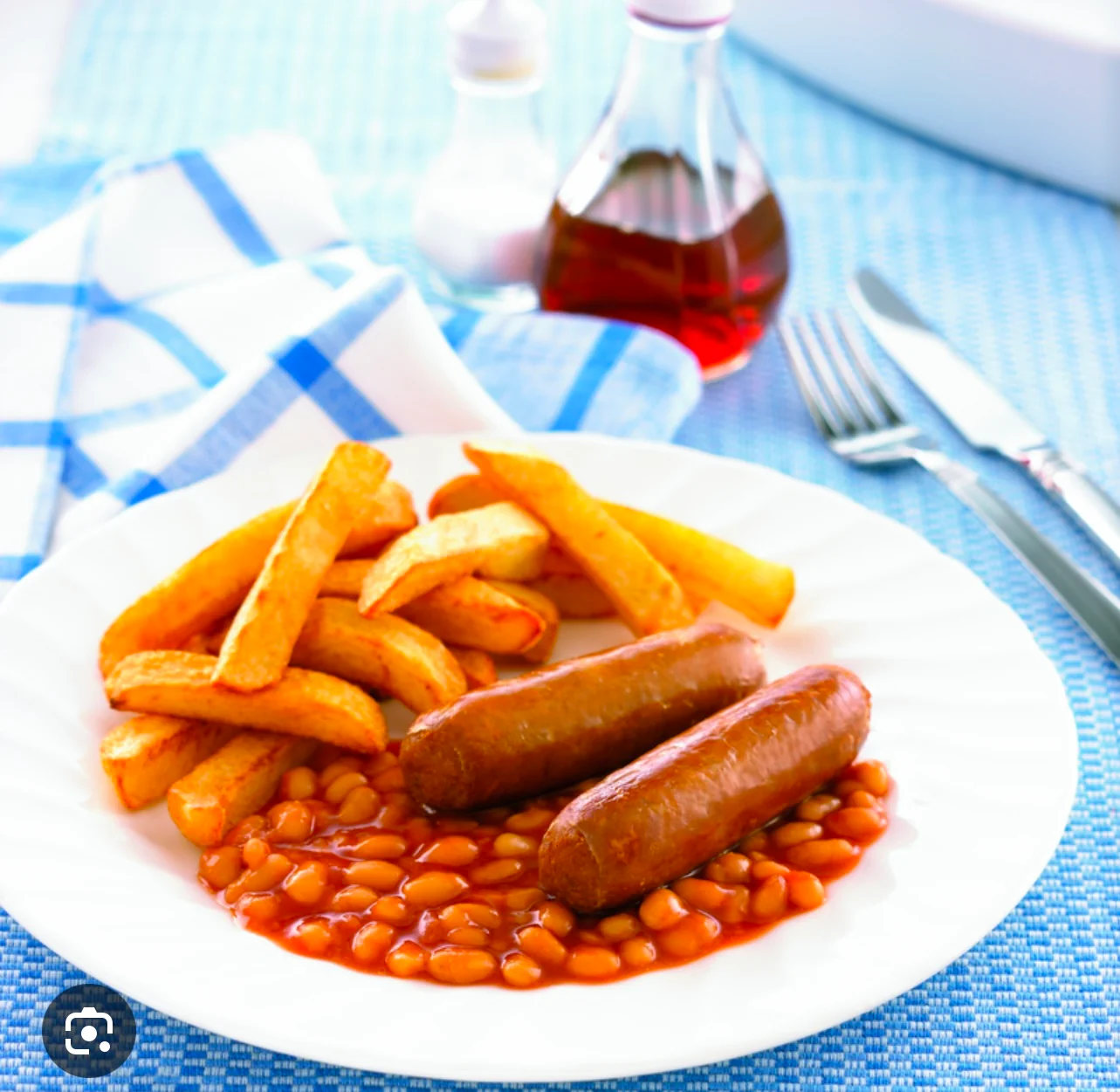 Kids Sausage Chips Beans